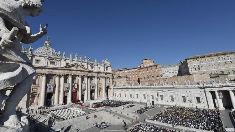 Pope Francis at the Canonization Mass