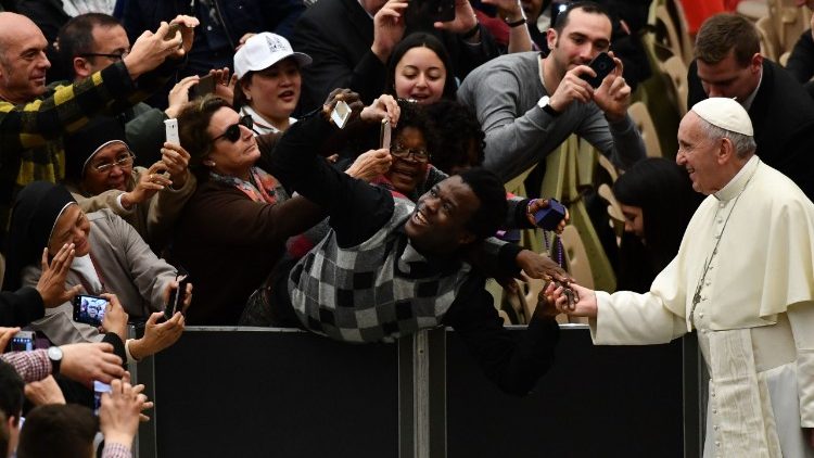 Papież Franciszek na audiencji