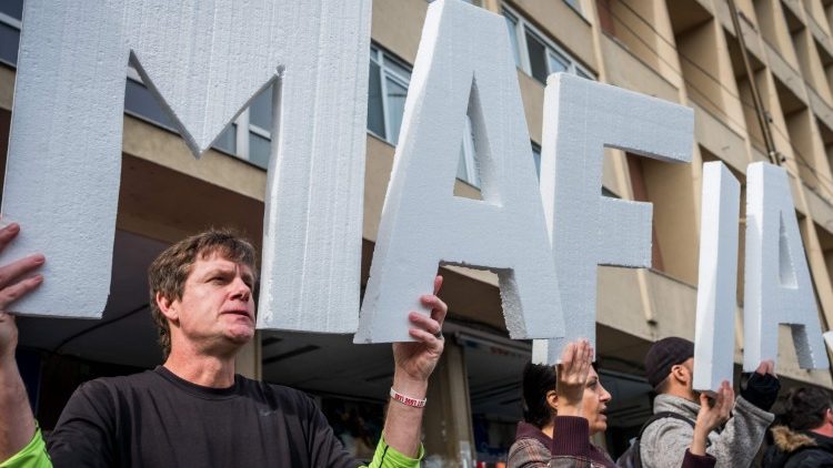Auf einer Anti-Mafia-Demo