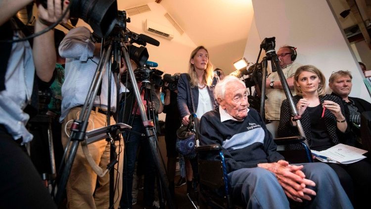 David Goodall bei der Pressekonferenz in der Schweiz vor seinem Tod