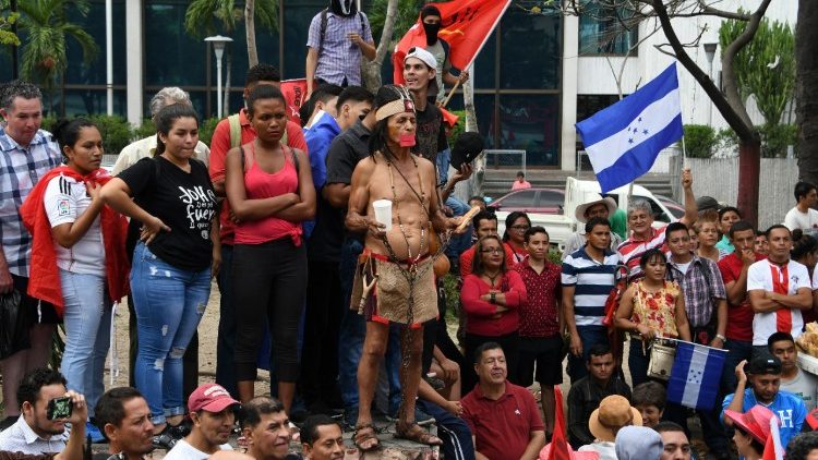 Protestas en Honduras, foto de archivo
