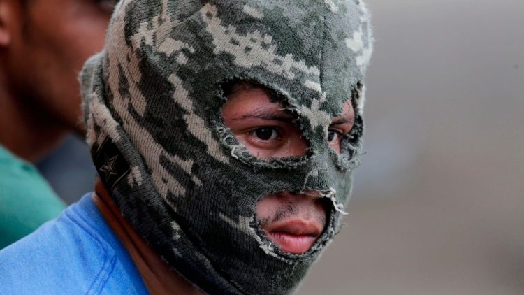 Ein Demonstrant gegen die Regierung Ortega in Masaya