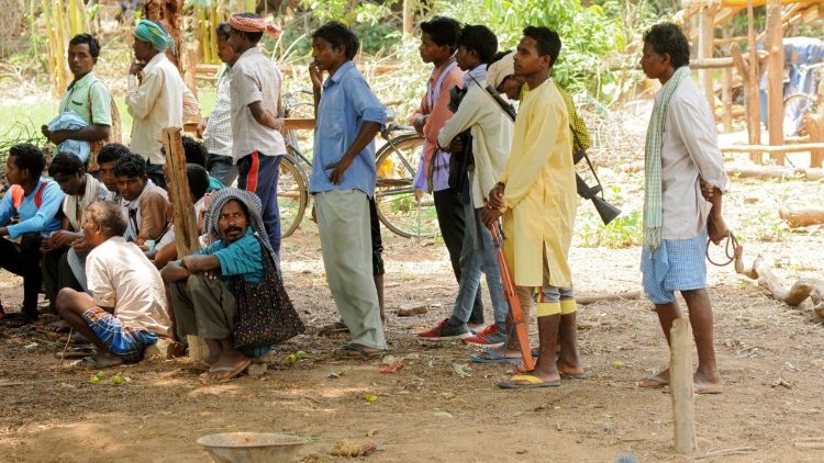 Bewohner eines Dorfes südlich von Ranchi