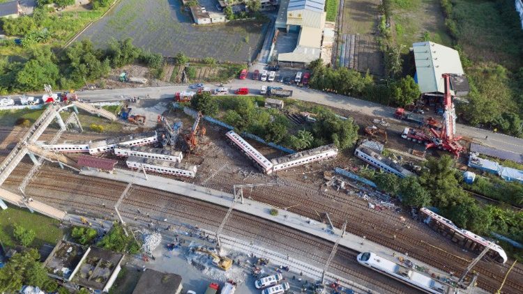 Ein Bild der Zerstörung an der Unglücksstelle