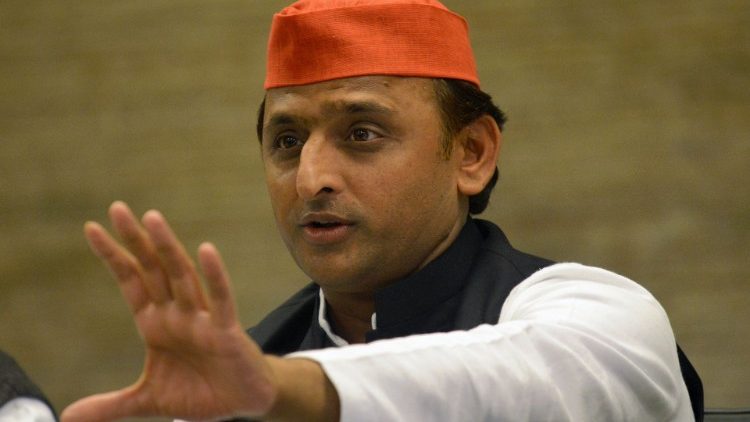 Der indische Politiker Akihlesh Yadav von der Samajwadi-Partei gehört zu den Gegnern Modis