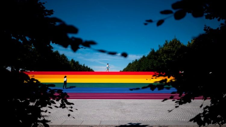 Treppenstufen in einem Park in New York