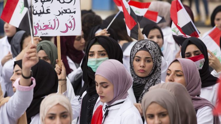 Manifestacja studentów w Iraku
