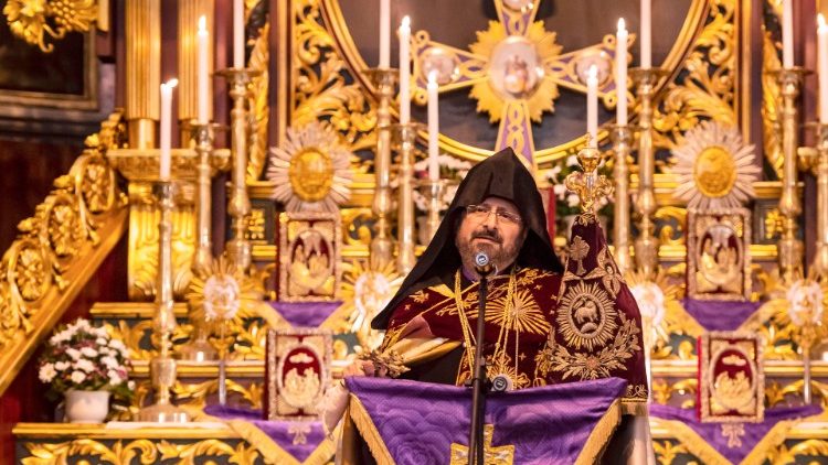 Le nouveau patriarche arménien de Constantinople, Sahak II.