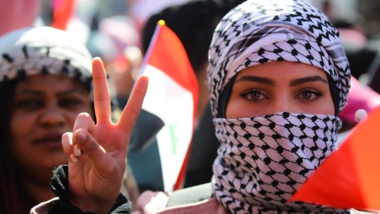 Bei einer Demo in Bagdad