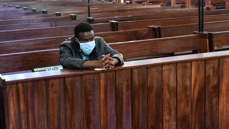 Parishioner at the Holy Family Basilica in Nairobi 