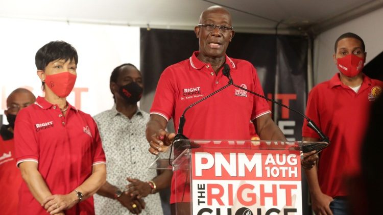 Primer ministro Keith Rowley, del Movimiento Nacional del Pueblo, ganador de las últimas elecciones