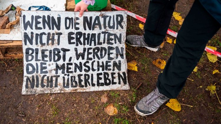 Protestcamp der Autobahngegner im hessischen Dannenröder Forst.