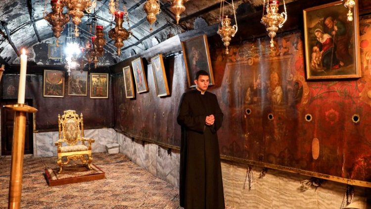 Betender Mönch in Betlehem