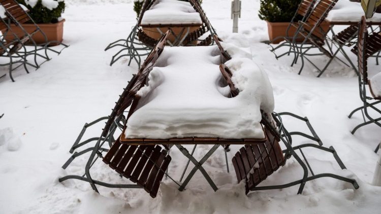 Verschneites Dresden - Bischöfe tagen rein digital