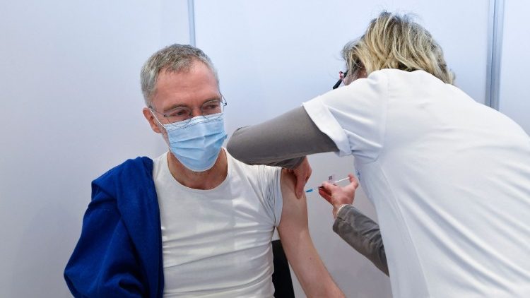 Vaccination à l'aéroport de Bruxelles-Zaventem le 22 février 2021