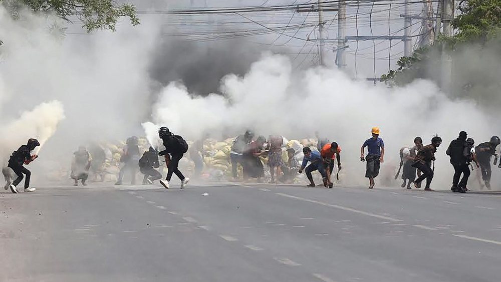 Protestos em Mandalay