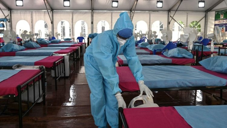 A new Covid-19 treatment centre in Chennai, India.