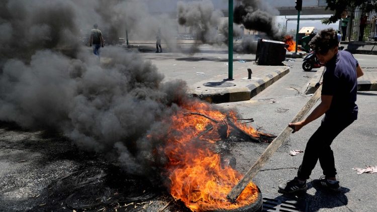 Demonstrant in Beirut