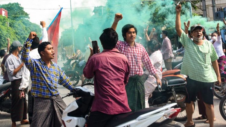 Politische Proteste in Myanmar