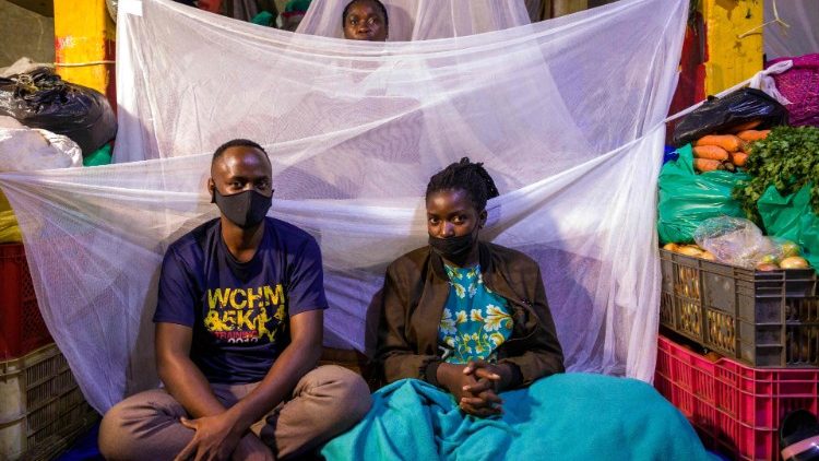 Straßenhändler in Kampala