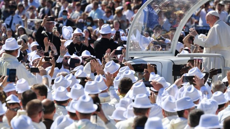 Bei der Messe mit Papst Franziskus