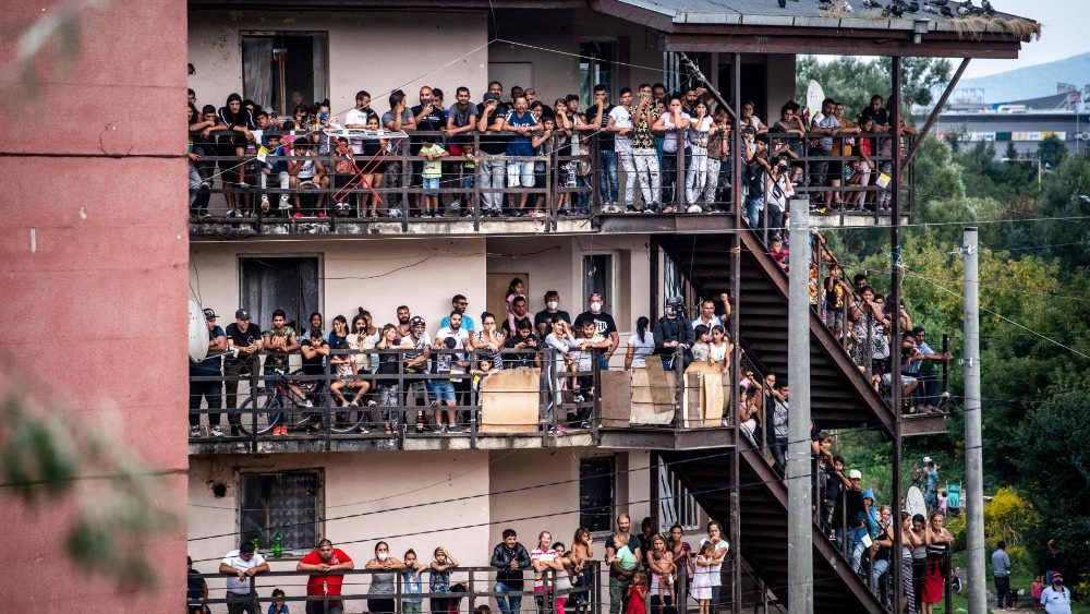 Die Roma-Siedlung Luník IX in Košice, im Osten der Slowakei, die Papst Franziskus  2021 besuchte