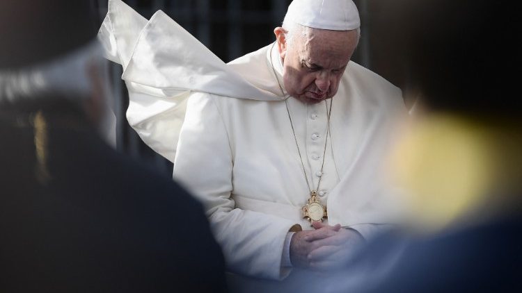 File photo of Pope Francis partaking in the Community of Sant'Egidio's Prayer for Peace encounter in Rome