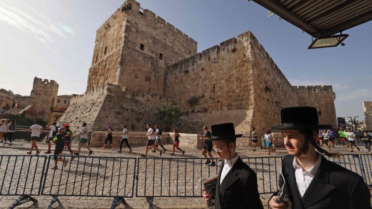 Beim Jerusalem-Marathon (Jaffa-Tor)