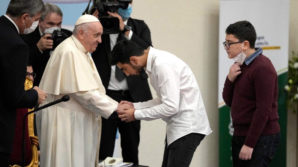 Stretnutie Svätého Otca s mladými v Aténach, 6. decembra 2021