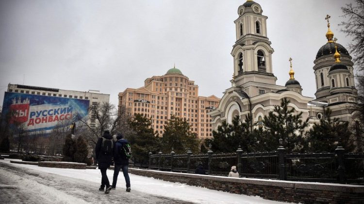 Platz in der ostukrainischen Metropole Donezk