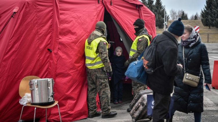 Il punto di confine a Korczowa (AFP)