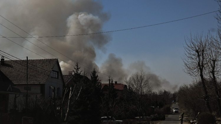 In Novi Petrivtsy nördlich von Kiew, an diesem Samstag