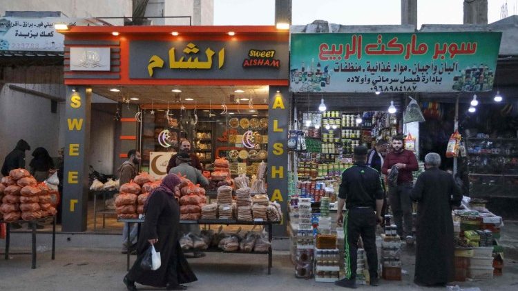 Straßenszene in Idlib, am letzten Freitag