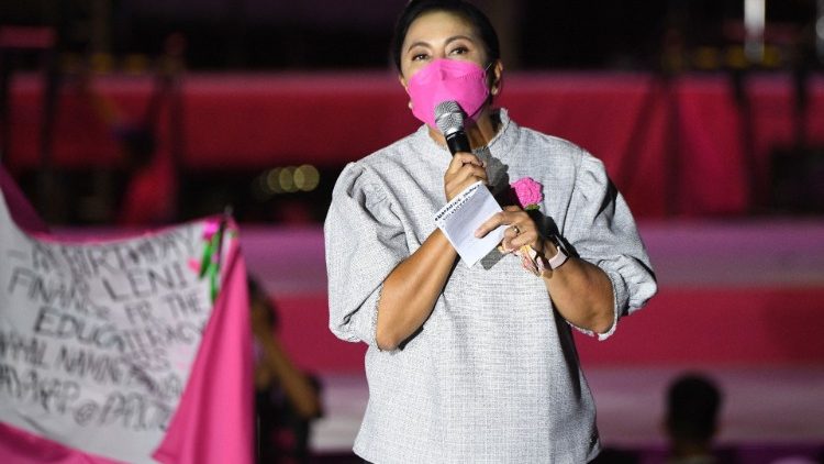 Oppositionskandidatin Leni Robredo, amtierende Vizepräsidentin der Philippinen