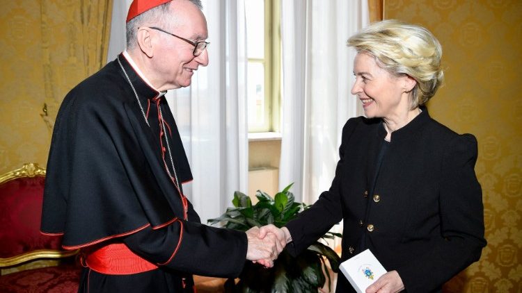 von der Leyen mit Kardinalstaatssekretär Parolin