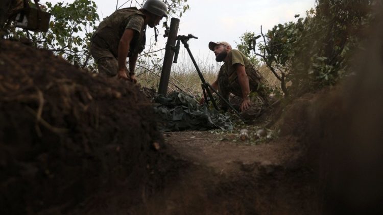 Ukrainische Soldaten in der Region Donezk