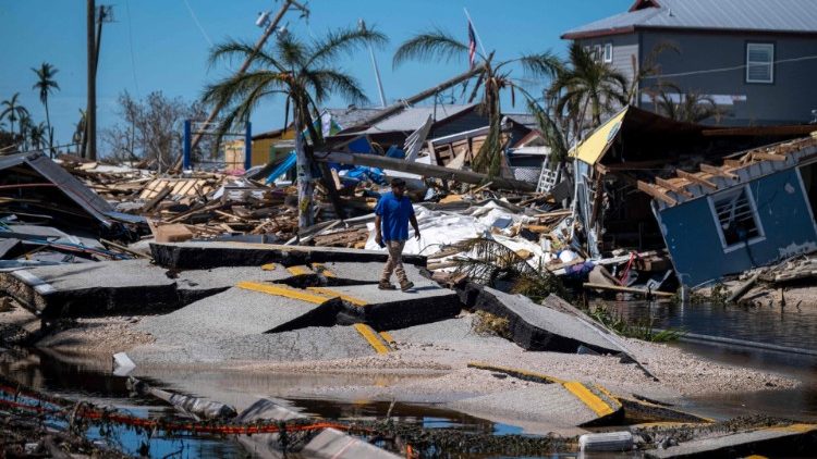 Damage wreaked by Hurricane Ian in Florida