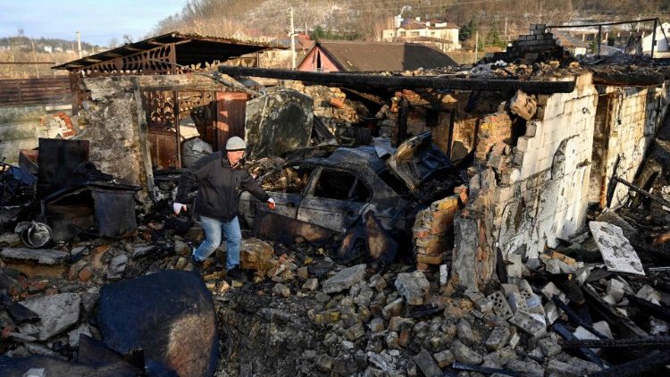 Scene di devastazione in Ucraina