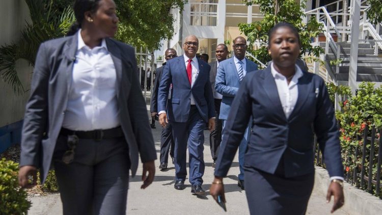 Le Premier ministre haitien, Jack Guy Lafontant à Port-au-Prince, le 14 juillet 2018.