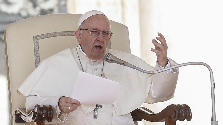 Pope Francis at his general audience an Pope