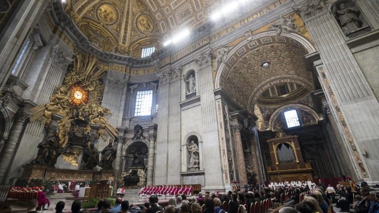Interior of St. Peter's Basilica, Rome.