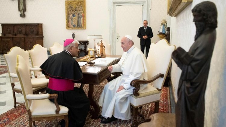 Vor einem Jahr: Héctor Miguel Cabrejos Vidarte, Präsident des Lateinamerikanischen Bischofsrats (CELAM), in Audienz bei Papst Franziskus