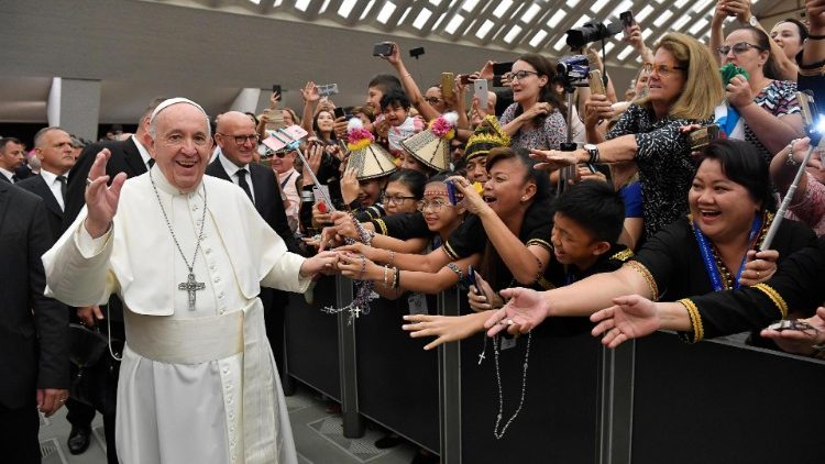 O Papa Francisco na Audiência Geral deste dia 7 de agosto, depois da pausa de verão