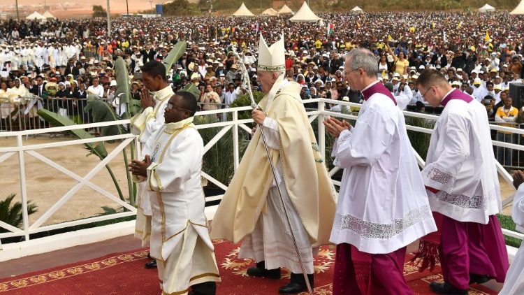 Rugsėjo 8 dienos ryte popiežius Pranciškus aukojo šv. Mišias Madagaskare