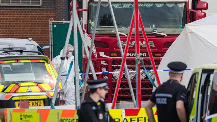 Dead bodies discovered in a lorry on an Industrial Estate in Grays, Essex
