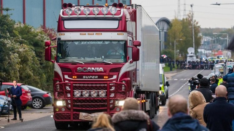Dead bodies discovered in a lorry on an Industrial Estate in Grays, Essex