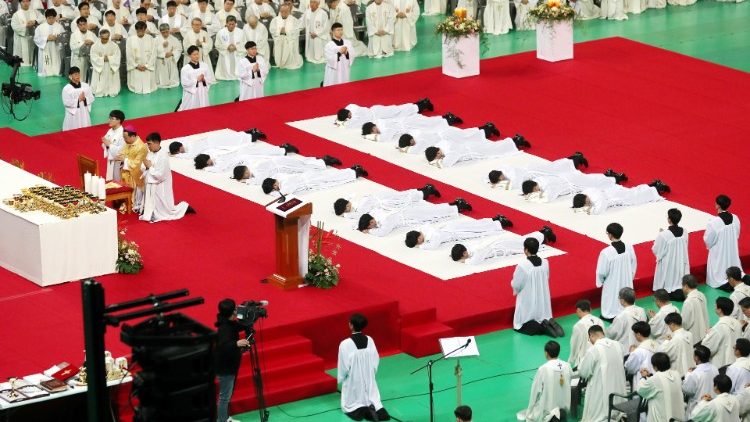 Ordinations à Incheon, en Corée du Sud, le 10 janvier 2020.