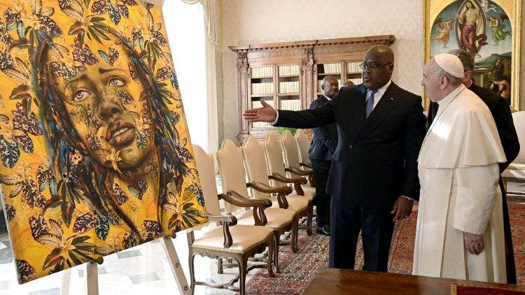 DRC’s President Tshisekedi on a visit to the Vatican this year