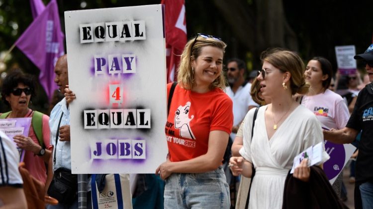 A march for women's rights in Sydney, Australia, ahead of March 8 International Women's Day . 