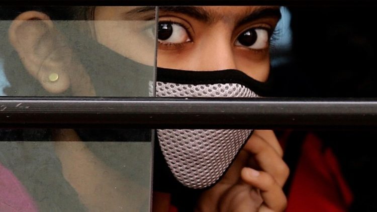 Eine indische Schülerin in Bangalore